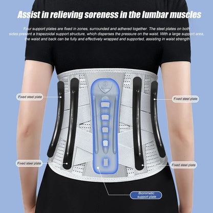 Ergonomic Lower Back Brace with Lumbar Support Pad