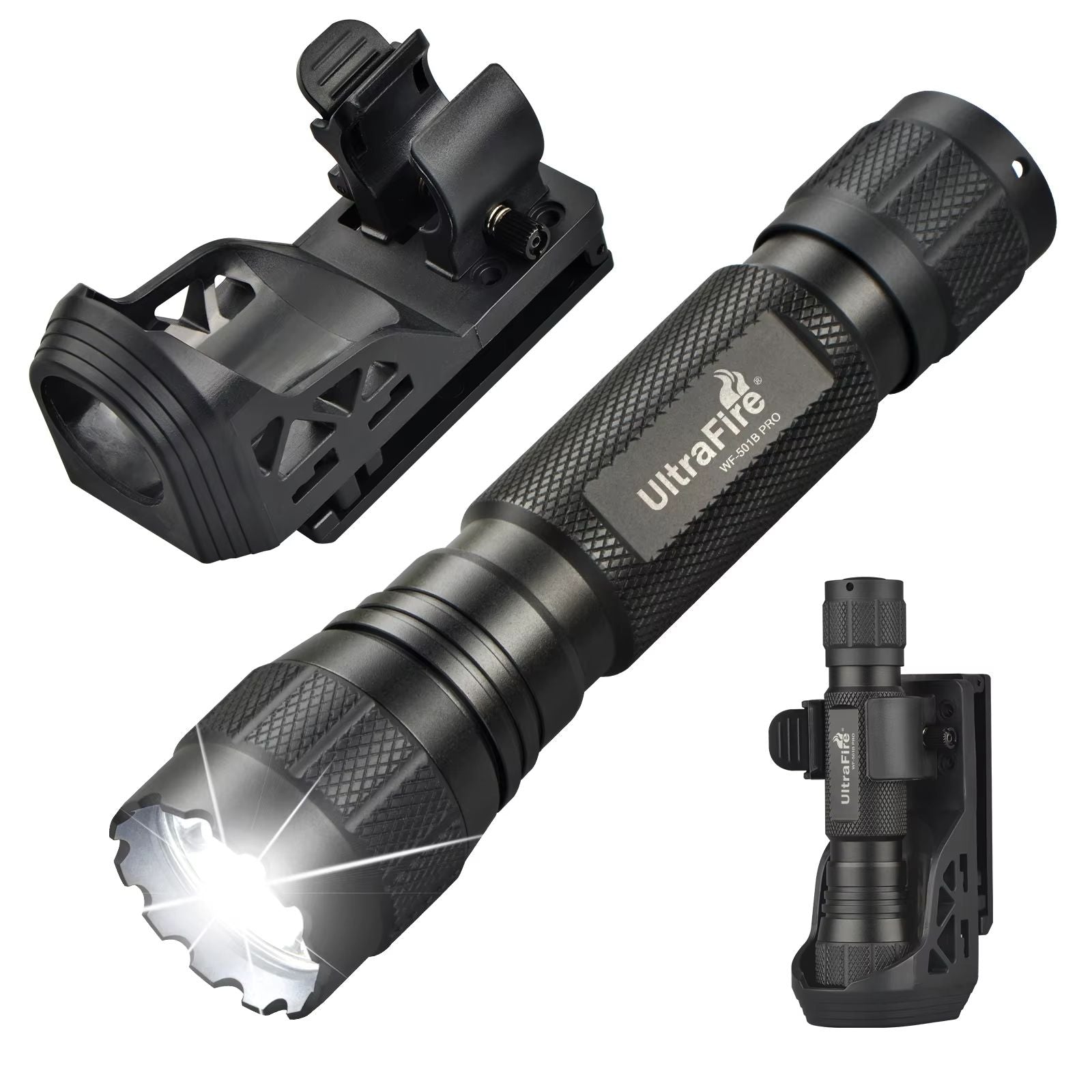 UltraFire WF-501B Tactical LED Flashlight – 1200 Lumens Rechargeable Torch for Police, Army, and Outdoor Hunting
