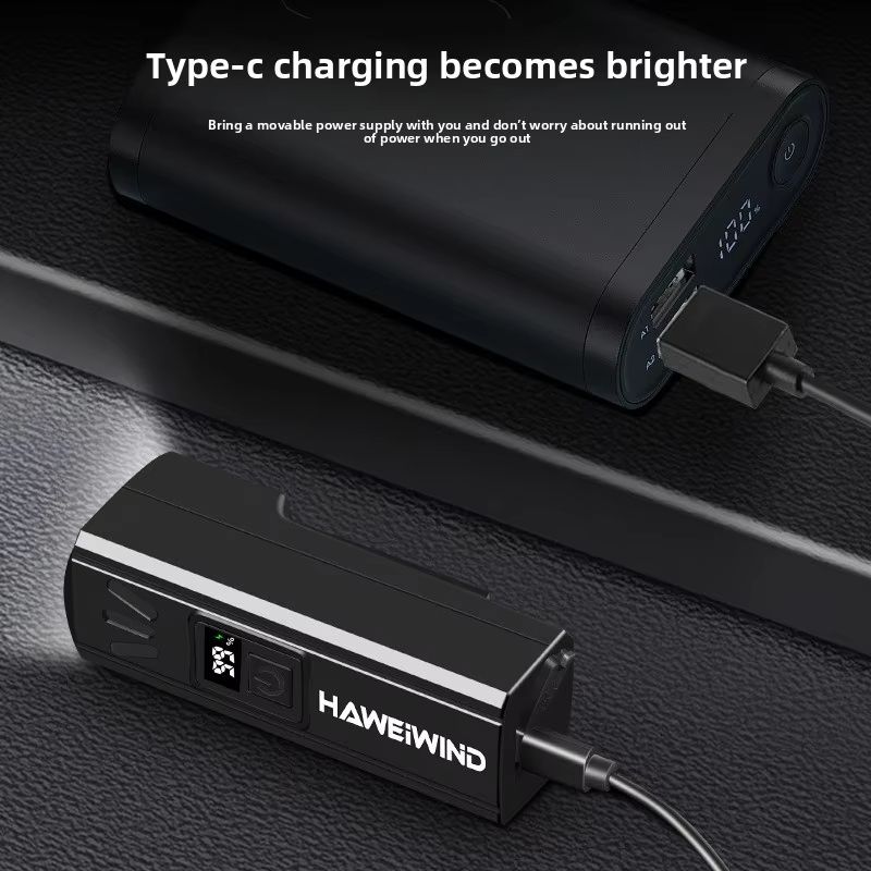 2000Lumens Rechargeable Bicycle Headlight  Waterproof MTB Front Light With Battery Level Display 2