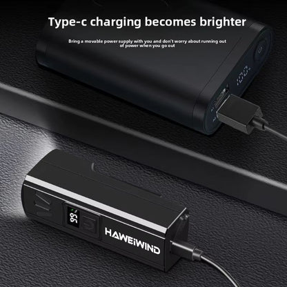 2000Lumens Rechargeable Bicycle Headlight  Waterproof MTB Front Light With Battery Level Display 2