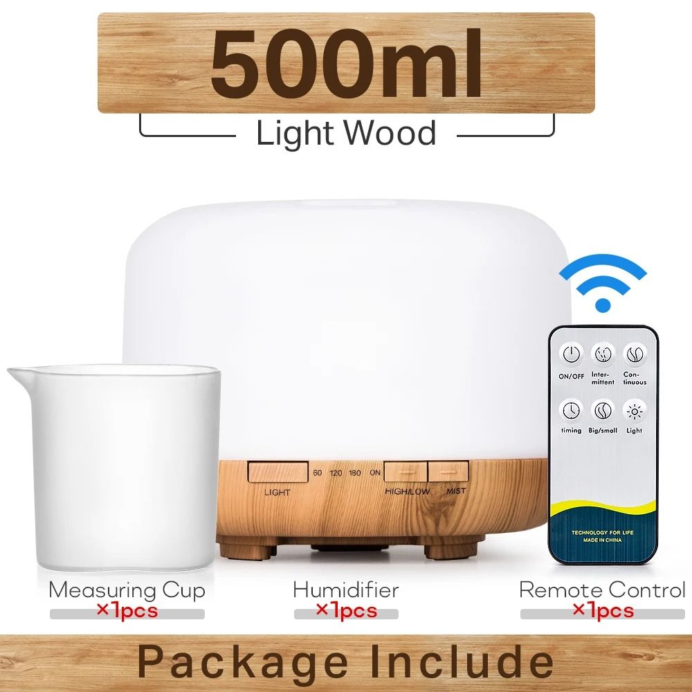 Ultrasonic Aromatherapy Diffuser With Remote Control And LED Light 10