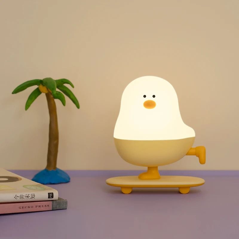 Cartoon Eggshell Chicken Touch Night Light Rechargeable LED Lamp 8
