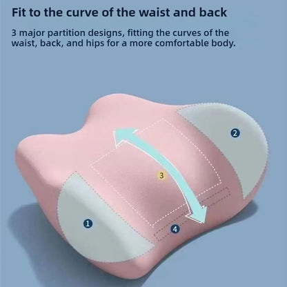 Ergonomic Memory Foam Lumbar Support Pillow For Back Pain Relief 2