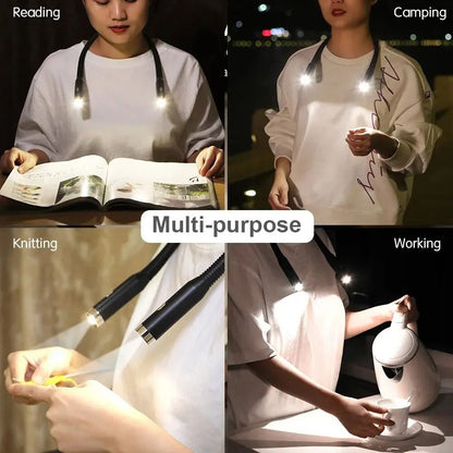 Flexible USB Neck Reading Light for Bedtime Reading