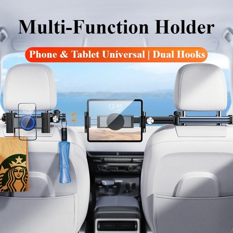 Telescopic Magnetic Tablet  Phone Mount For Car Headrest 4