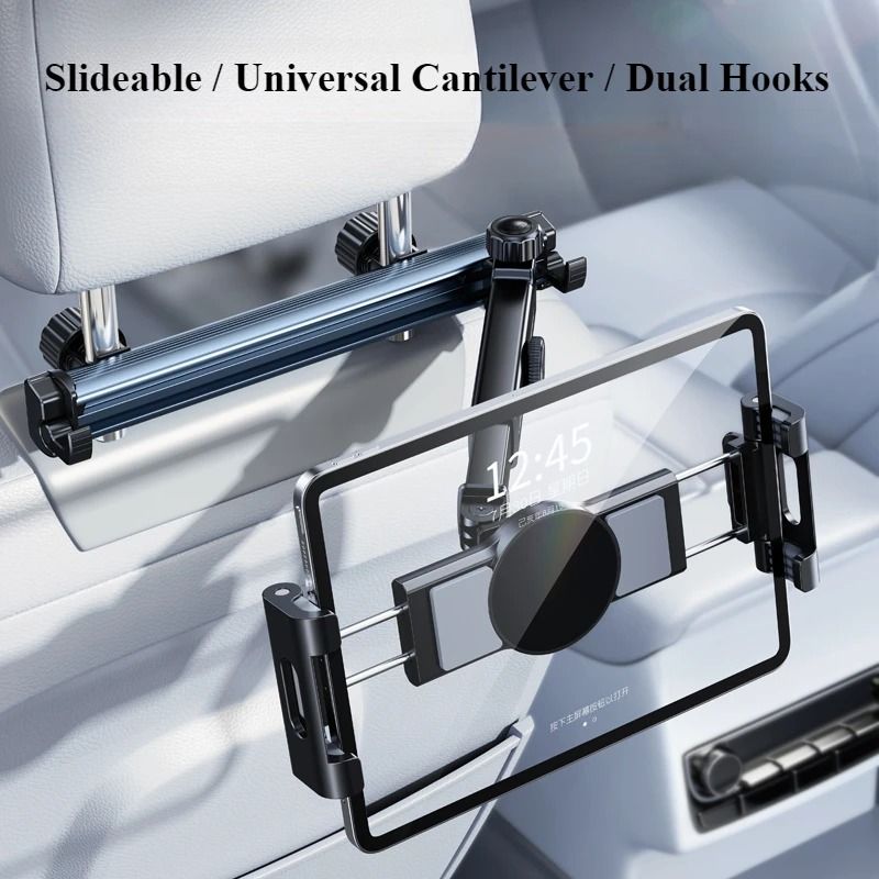 Telescopic Magnetic Tablet  Phone Mount For Car Headrest 5
