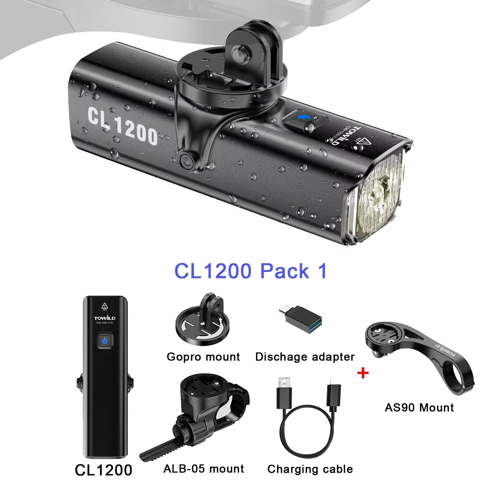 TOWILD CL1200 Smart Bike Headlight  1200 Lumen USBC Rechargeable Bicycle Light With Remote Control  10