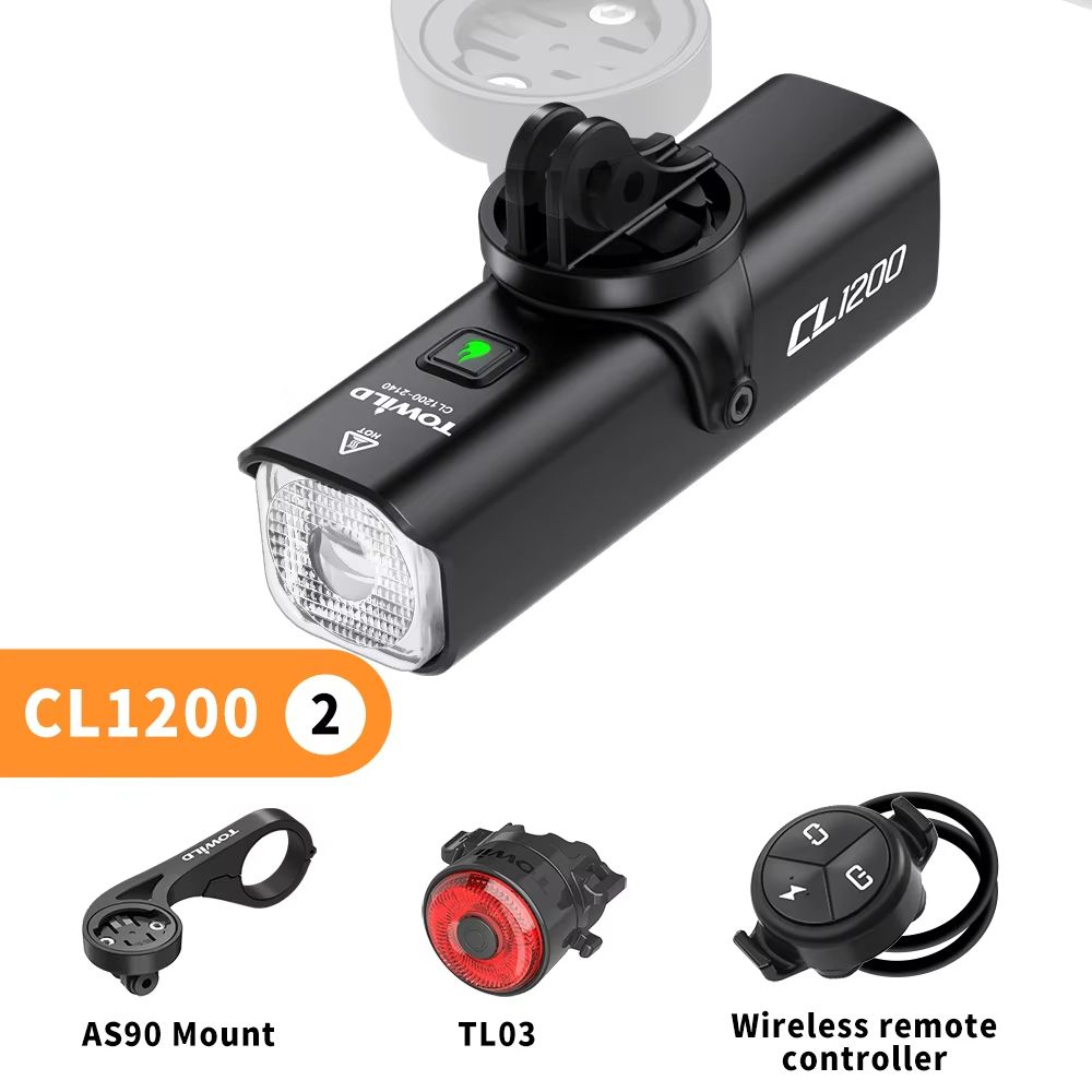 TOWILD CL1200 Smart Bike Headlight  1200 Lumen USBC Rechargeable Bicycle Light With Remote Control  13