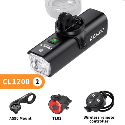 TOWILD CL1200 Smart Bike Headlight  1200 Lumen USBC Rechargeable Bicycle Light With Remote Control  13