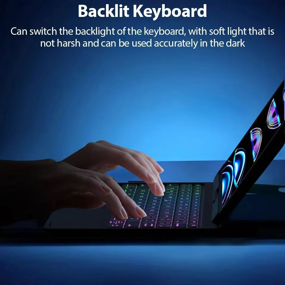 Magic Keyboard Case For IPad Pro  Air  Backlit Wireless Keyboard With Trackpad And Protective Cover 2