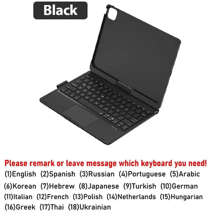 Magic Keyboard Case For IPad Pro  Air  Backlit Wireless Keyboard With Trackpad And Protective Cover 6
