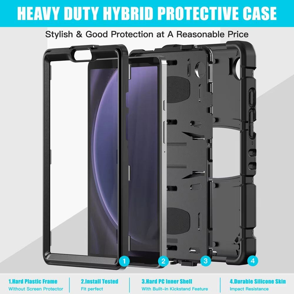 Heavy Duty Rugged Armor Case For Samsung Galaxy Tab  Shockproof Silicone Protective Cover 4