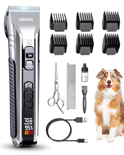 Aibors D10 Professional Dog Hair Clippers Grooming Kit for Pets