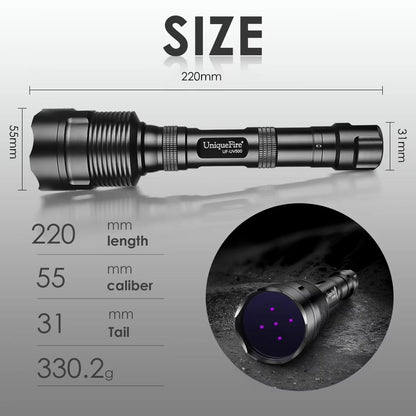 UniqueFire UV500 Black Light Flashlight  50W 365NM High Power UV Torch For Professional And Commerc 1