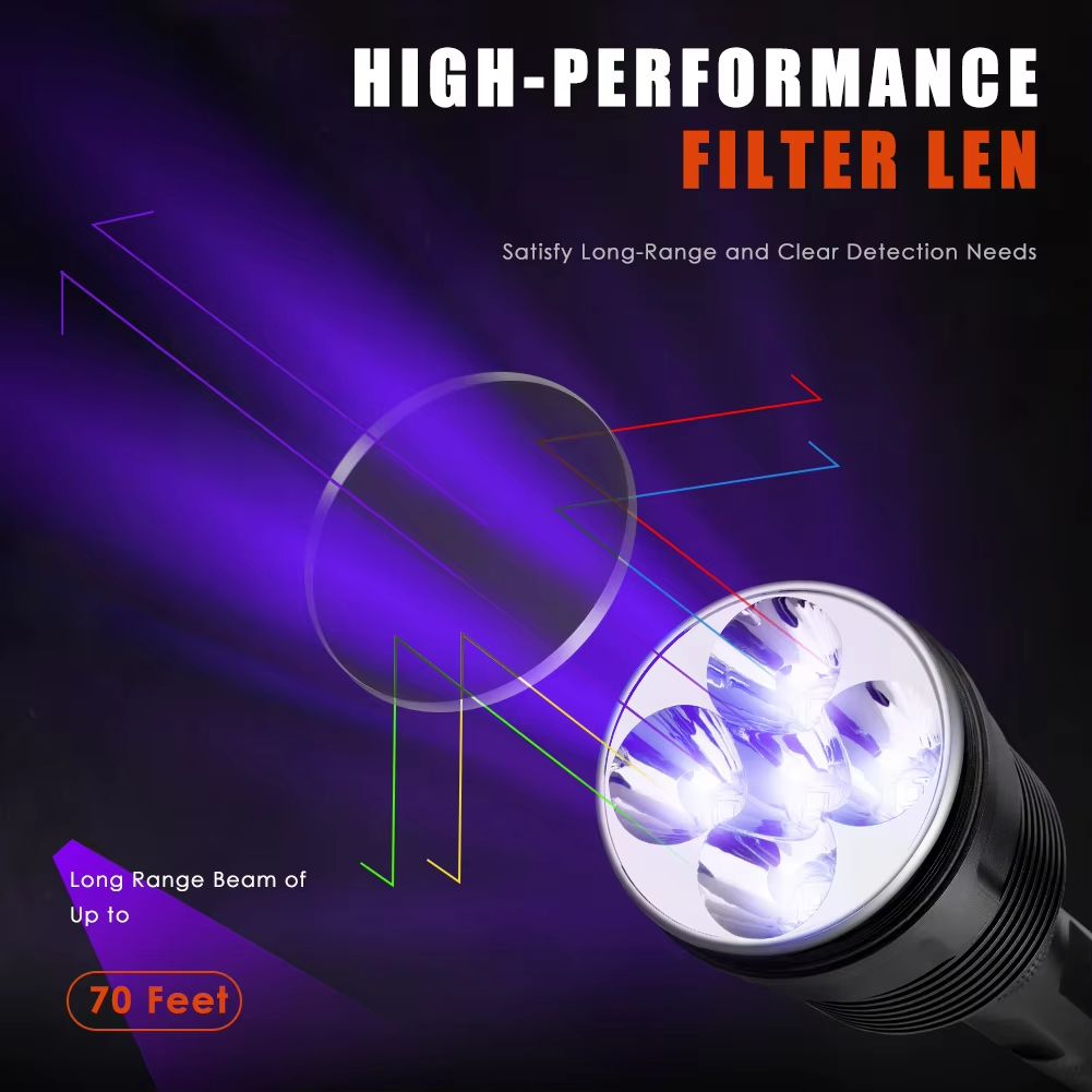 UniqueFire UV500 Black Light Flashlight  50W 365NM High Power UV Torch For Professional And Commerc 3