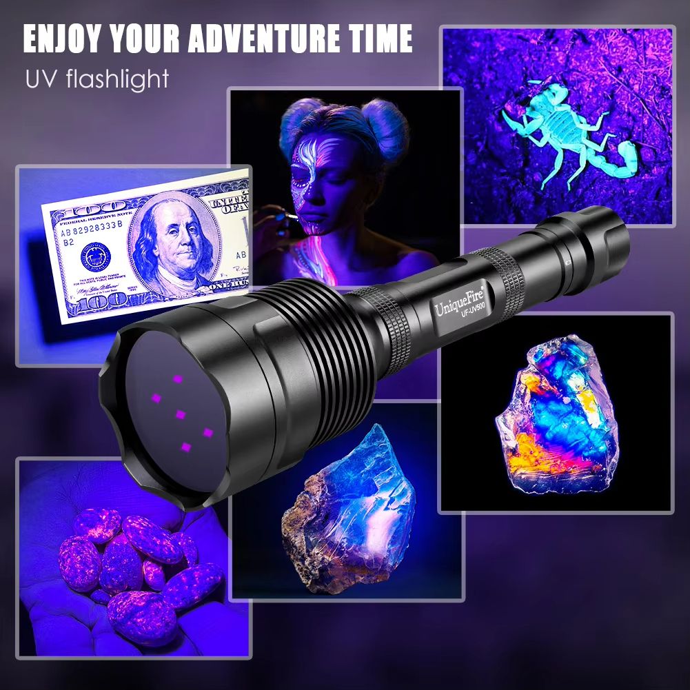UniqueFire UV500 Black Light Flashlight  50W 365NM High Power UV Torch For Professional And Commerc 5