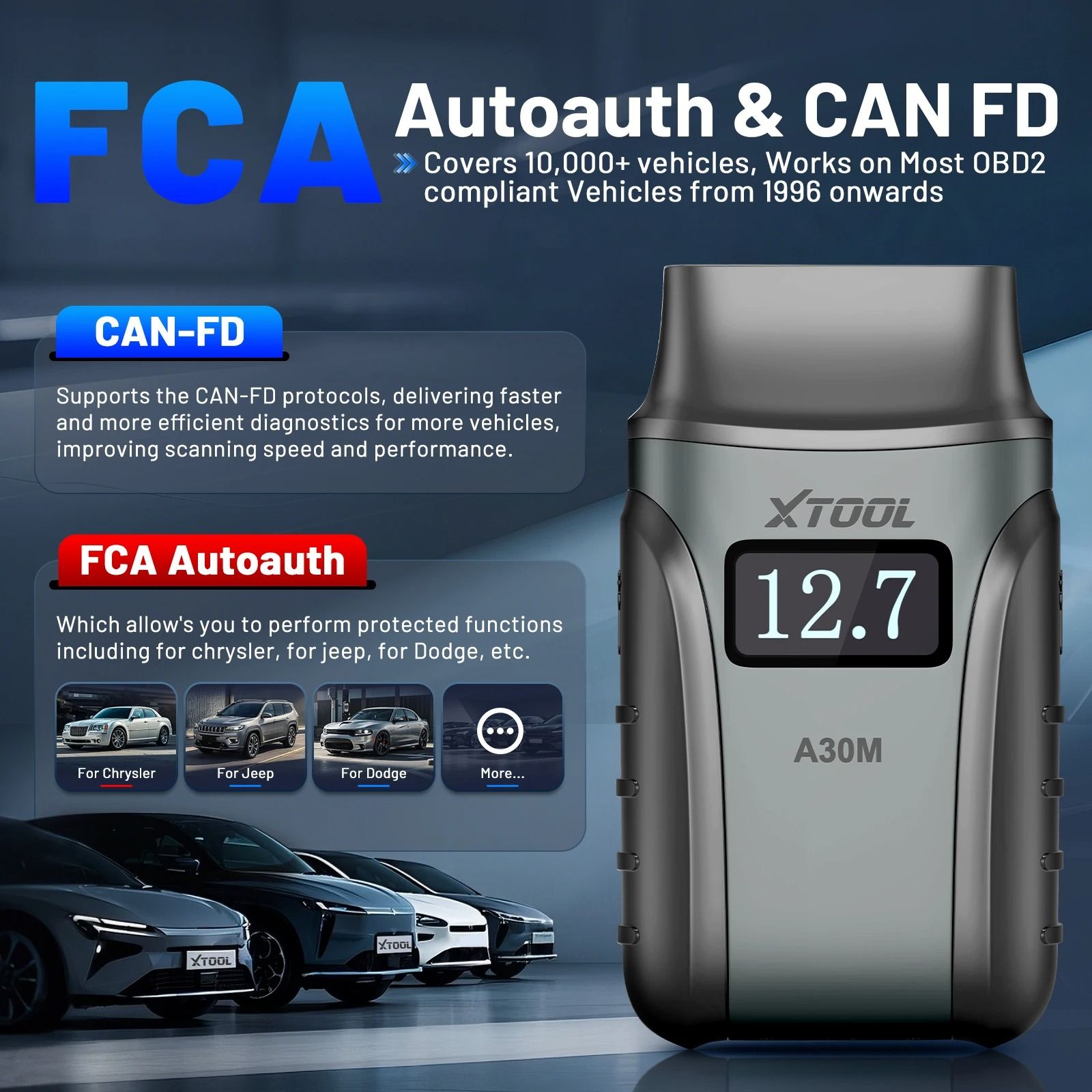 XTOOL Anyscan A30M OBD2 Bluetooth Scanner With 26 Reset Functions And All System Diagnostics 3