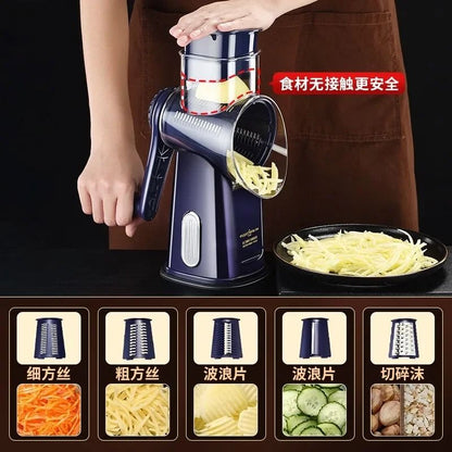 Vegetable Slicer Cutter Manual Drum Grater Multifunction Rotary Cheese Grater And Food Chopper 5