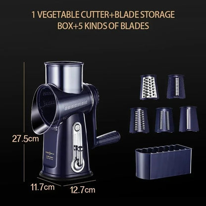 Vegetable Slicer Cutter Manual Drum Grater Multifunction Rotary Cheese Grater And Food Chopper 6