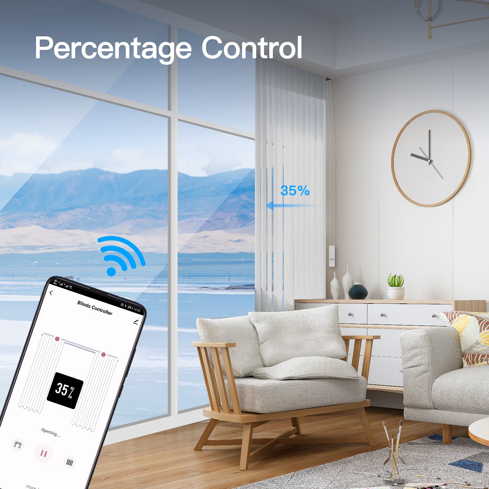 Tuya WiFi Smart Motor For Electric Chain Roller Blinds Shade Shutter Drive With RF Remote  Smart Li 4