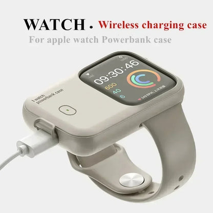 Portable Wireless Charger, Powerbank Device For Apple, Fast Charging Case for iWatch