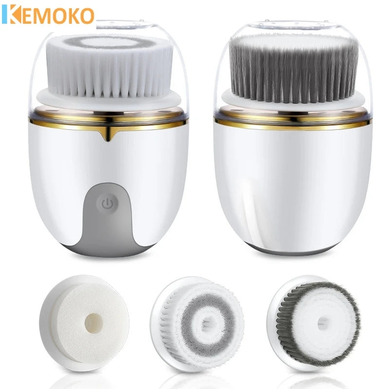 Professional Deep Pore Cleanser, 360 Degree Rotary Ultrasonic Facial Brush for Microcirculation Cleansing & Skin Bright