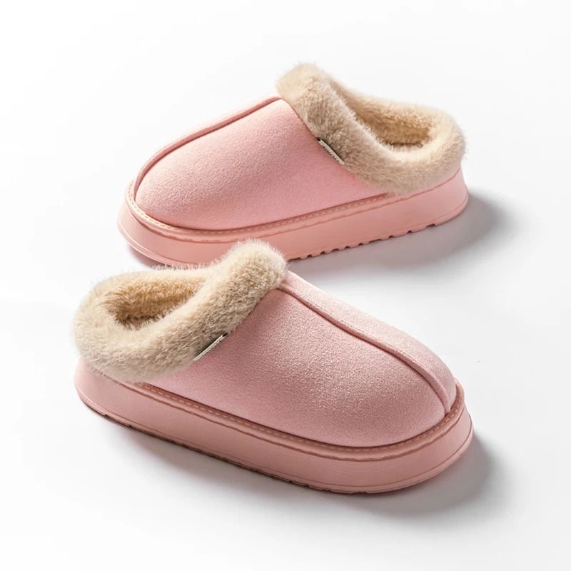 Women Fluffy Slippers Indoor Winter Anti Slip Warm Slippers 10