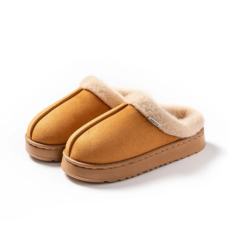 Women Fluffy Slippers Indoor Winter Anti Slip Warm Slippers 1