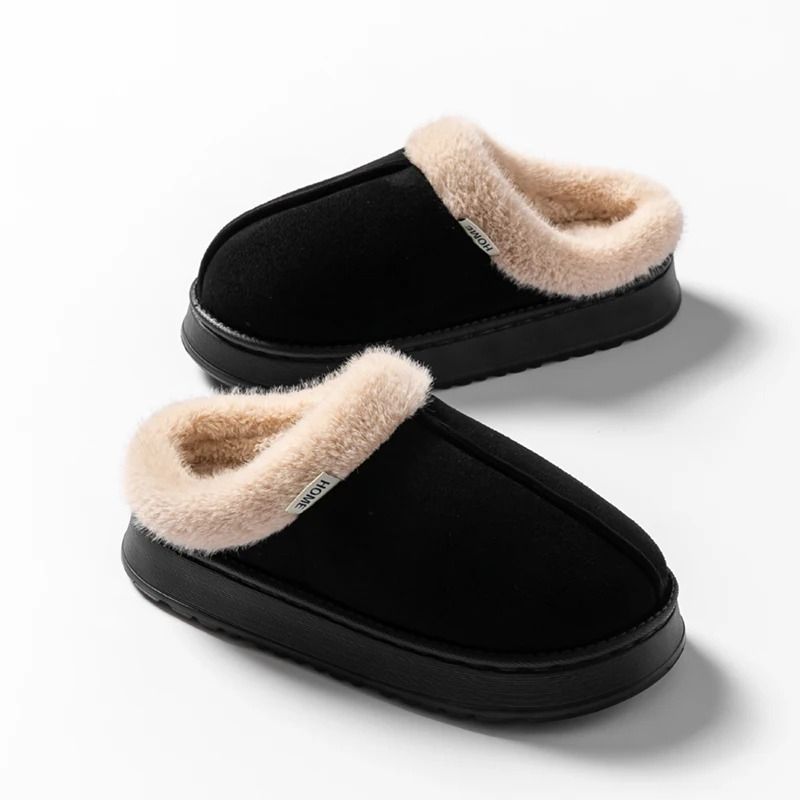 Women Fluffy Slippers Indoor Winter Anti Slip Warm Slippers 3