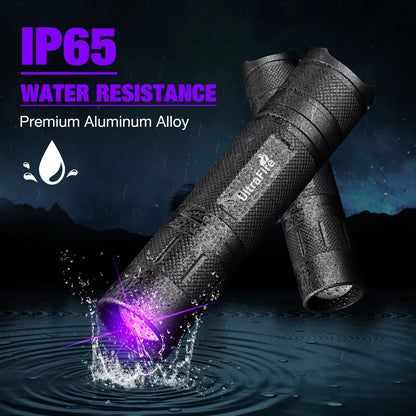 UltraFire SP10UV 395nm UV LED Flashlight  Rechargeable Black Light Torch For Pet Stains Mineral Hun 2