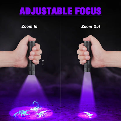 UltraFire SP10UV 395nm UV LED Flashlight  Rechargeable Black Light Torch For Pet Stains Mineral Hun 4