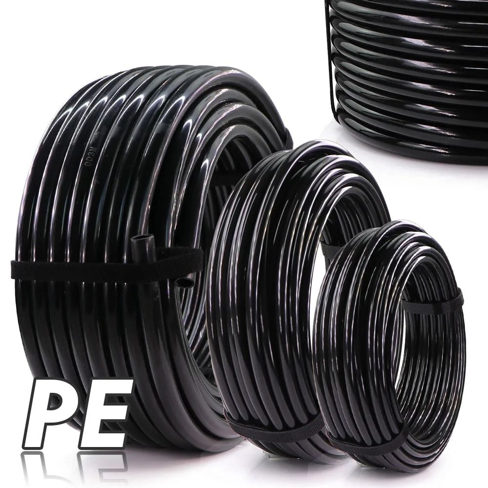 PE Garden Irrigation Hose Pressure Proof Black Watering Pipe