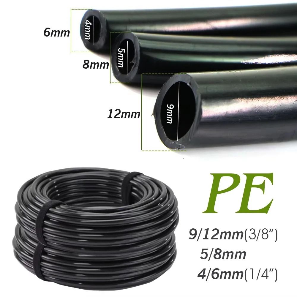 PE Garden Irrigation Hose Pressure Proof Black Watering Pipe 2