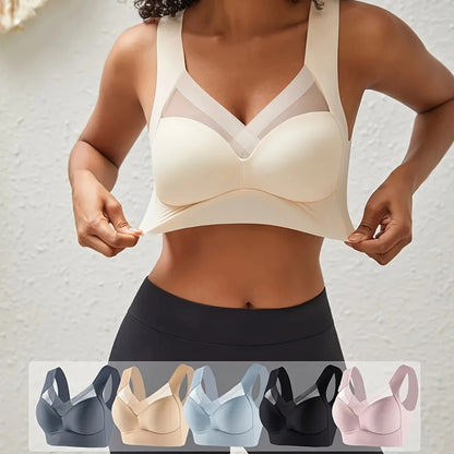 5-Pack Womens Sexy Lace Halter Bras, Full Coverage Anti-Sag Support Tops with Belly-Baring Design, High Elasticity