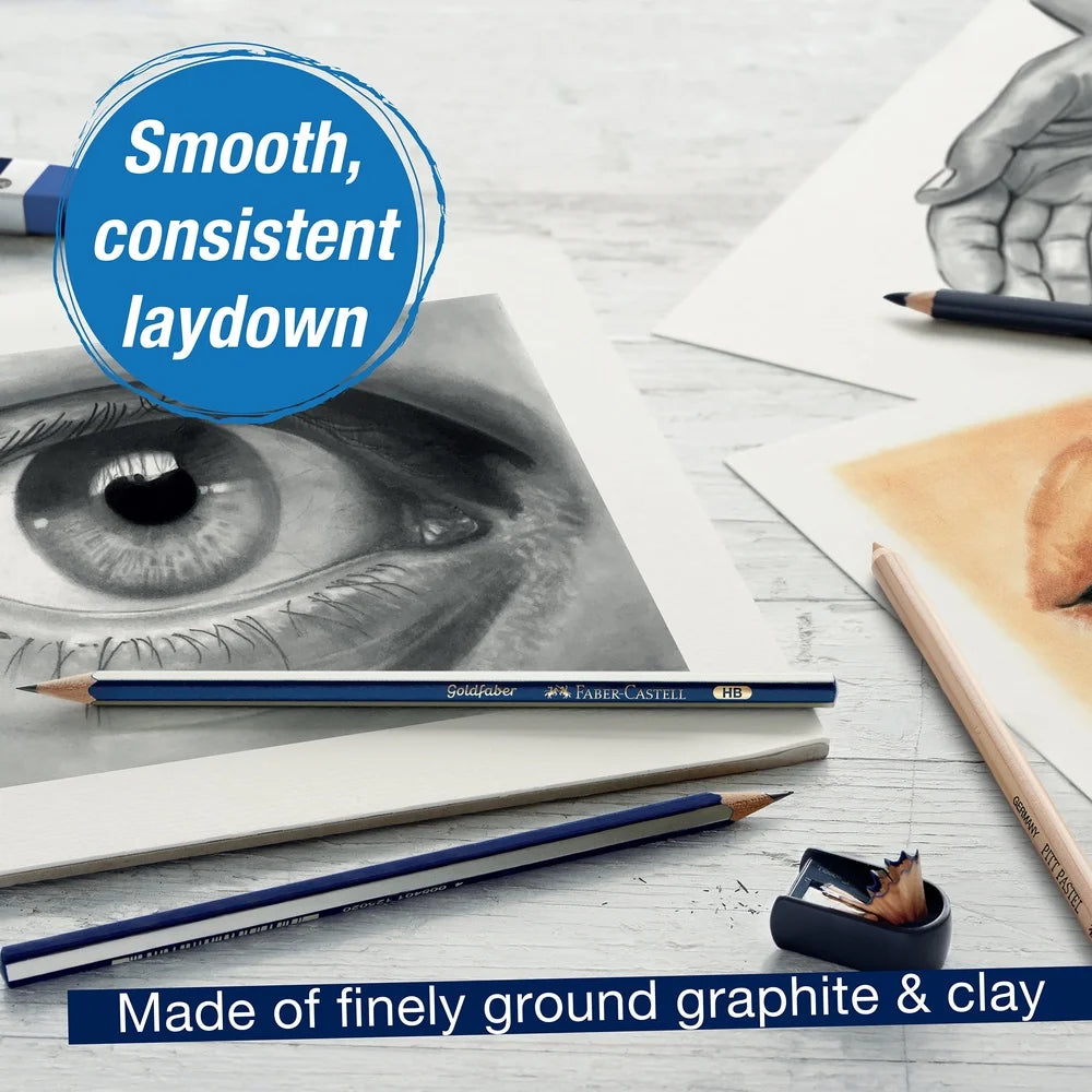 Professional Graphite Sketch Set Drawing and Shading 6 Pencils with Accessories, Complete Art Kit for Beginners, Adults