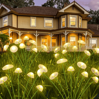 Dual Mode Solar Mushroom Lights, Waterproof Outdoor Solar Lights for Garden, Pathway, Patio Decor with Warm White LED