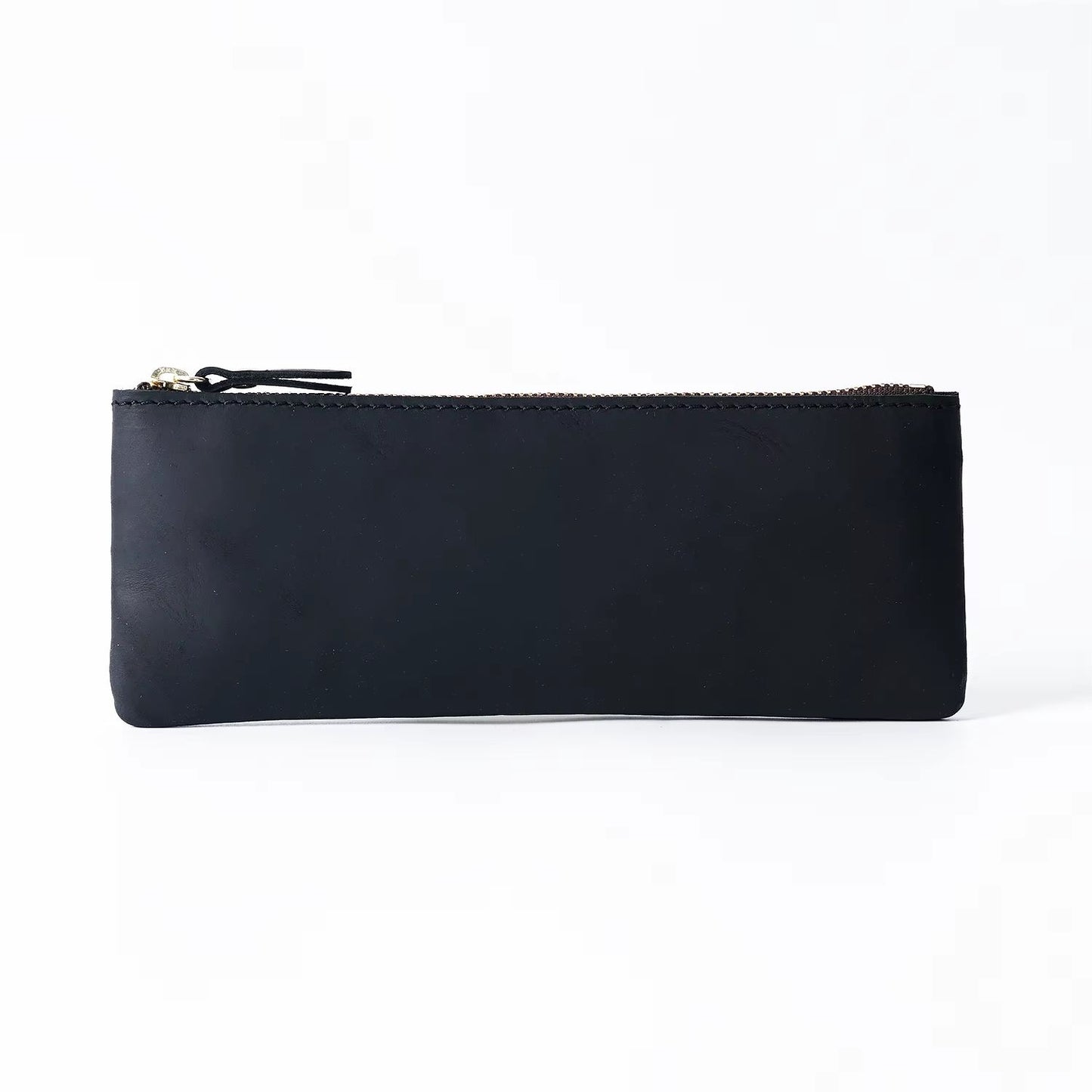 Vintage Genuine Leather Pencil Case  Handmade Large Capacity Zipper Organizer Bag With Patriotic Co 6