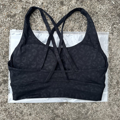 Solid Color Womens Cross Back Fitness Sport Bra, High Strength Tight Top for Comprehensive Training, Gym, Yoga