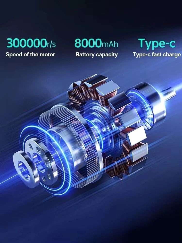 X9 Turbo Fan Jet Blower 300000RPM Brushless Vacuum Air Duster For PC Car And Home Cleaning 4