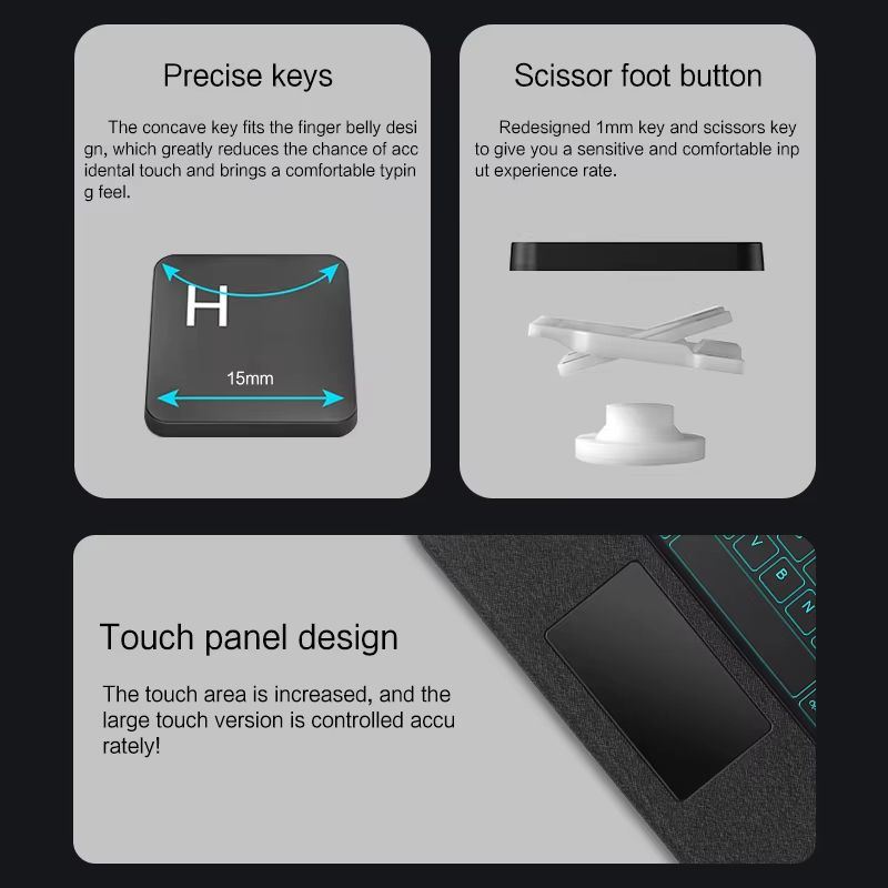 Detachable Magic Keyboard Case For IPad Pro 11  129  Smart Keyboard Cover For IPad Air M2M3 IPad 10 3