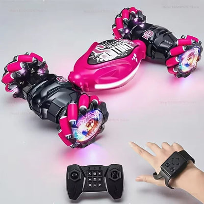 4WD RC Drift Car With Music LED Lights Gesture Remote Spray Stunt Car 11
