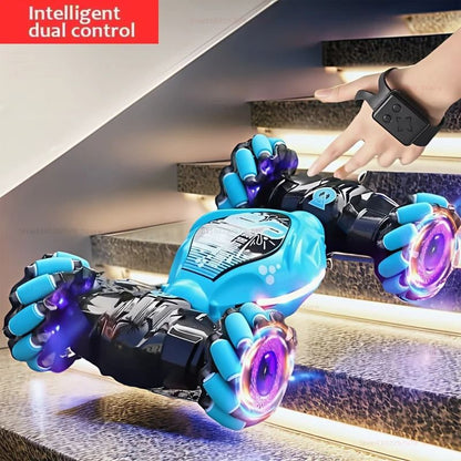 4WD RC Drift Car With Music LED Lights Gesture Remote Spray Stunt Car 1