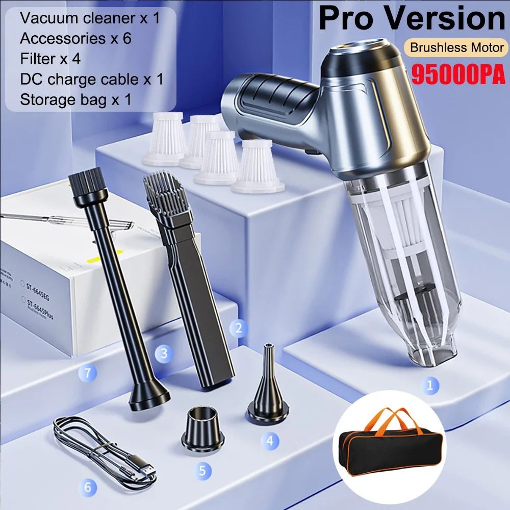Wireless Car Vacuum Cleaner Portable Handheld 2 In 1 Vacuum And Blower 12