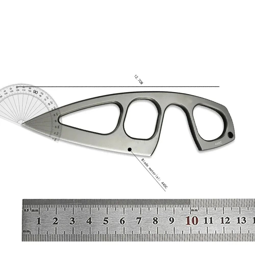 Pocket EDC Mini Fixed Blade Knife With ABS Sheath For Outdoor Survival 5
