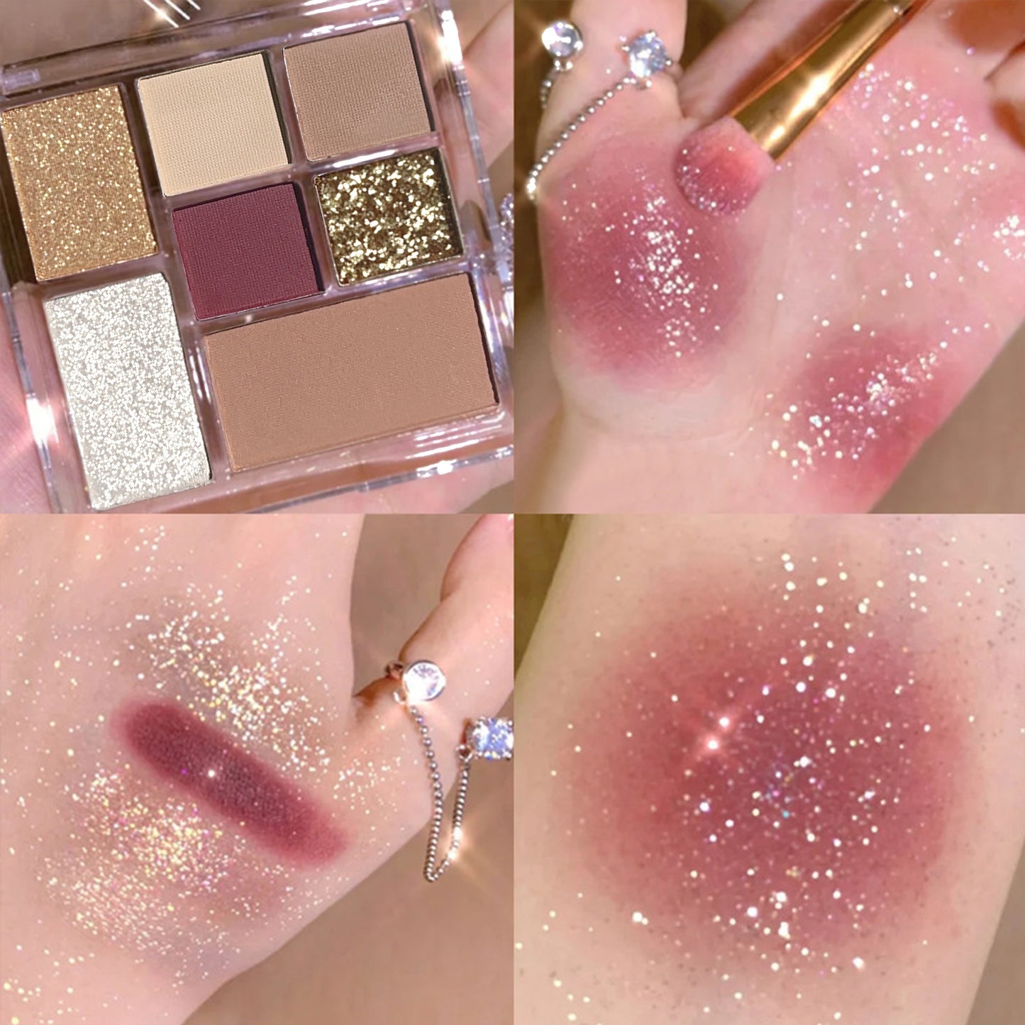 Color Eyeshadow Palette In Earth Tones With Shimmer Glitter Matte  Pearl Finishes Waterproof  Playf 1