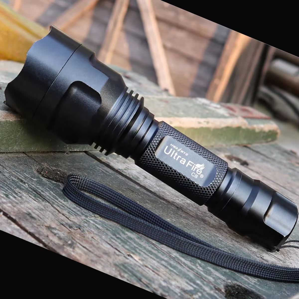 UltraFire C8 Tactical Flashlight  High Power LED Military Torch With Pressure Remote Switch For Out 3