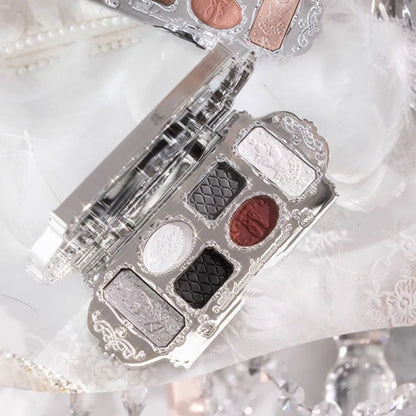 Flower Knows Black Swan Ballet Eyeshadow Palette Matte Fine Shimmer Pearl Colour Glitter Eye Shadow 1
