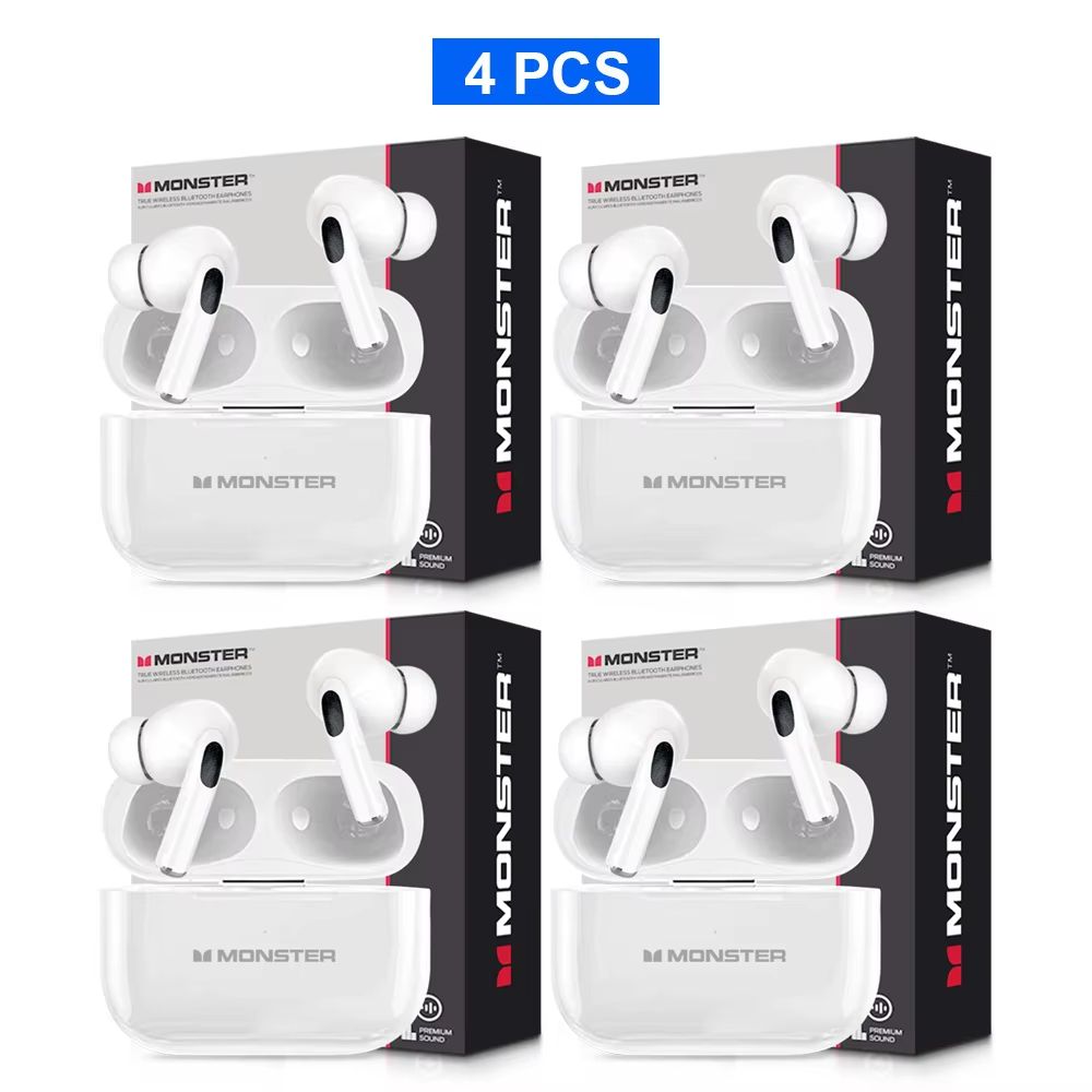 Monster TWS Wireless Bluetooth Earbuds  HD Stereo Sound Sports InEar Headphones With Charging Case  9