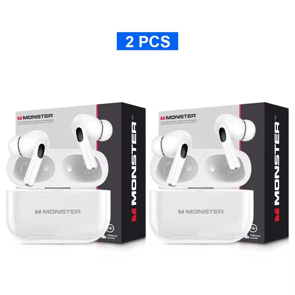 Monster TWS Wireless Bluetooth Earbuds  HD Stereo Sound Sports InEar Headphones With Charging Case  7