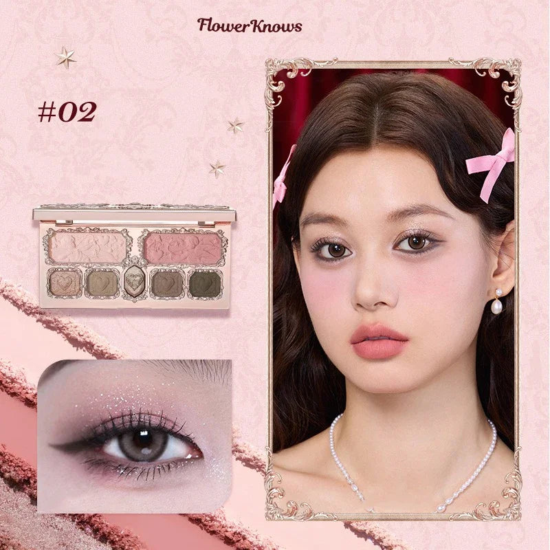 Flowerknows Strawberry Cupid Collection Makeup Palette Blush Highlighter Eyeshadow  Flower Know Fac 3